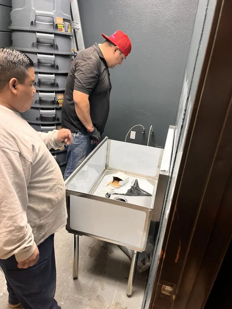 Commercial plumbing and sink installation in Kingsville